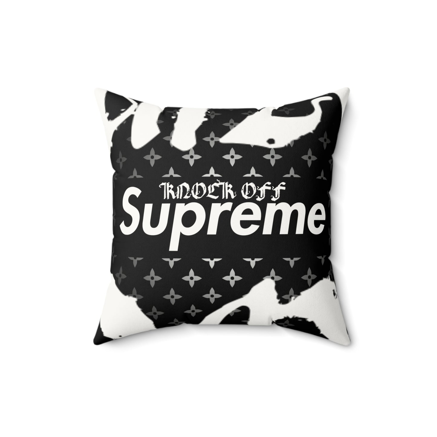 KNOCK OFF “Overruled Supreme” Faux Suede Pillow