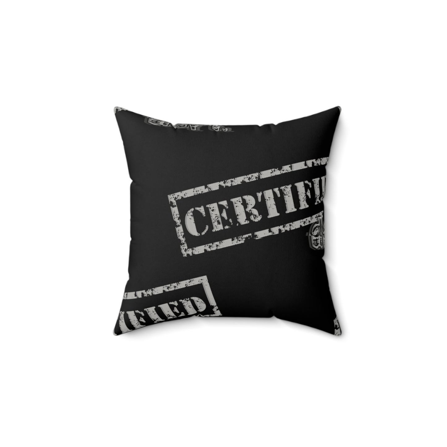 Certified Dept. “Therefore” Faux Suede Pillow