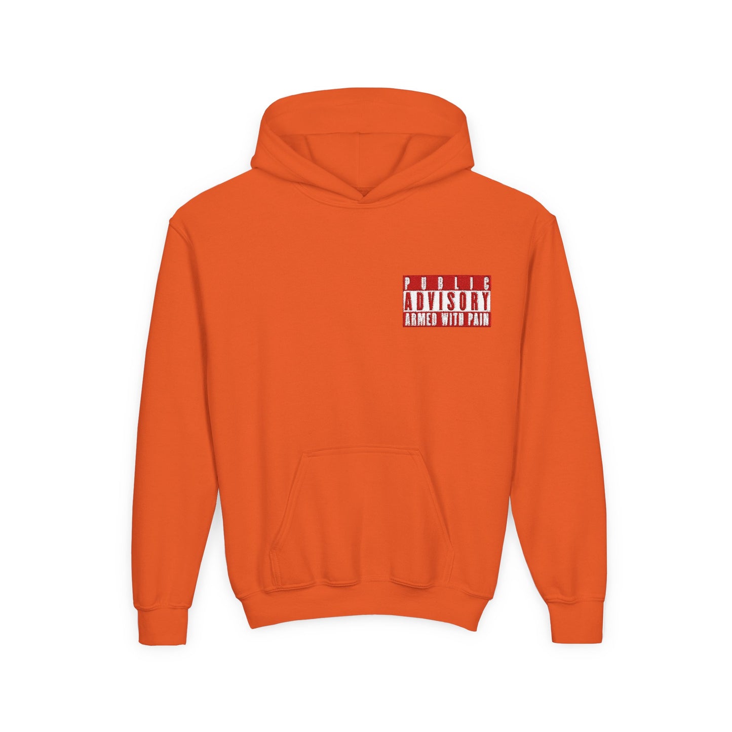 Armed With Pain “Public Advisory” Kids Hoodie