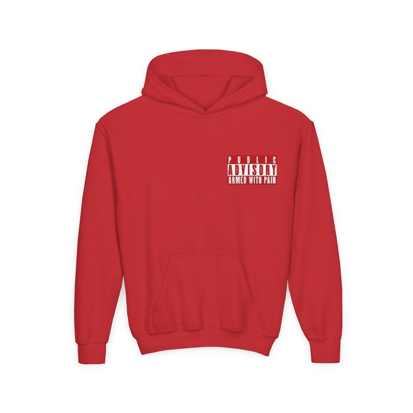Armed With Pain “Public Advisory” Kids Hoodie