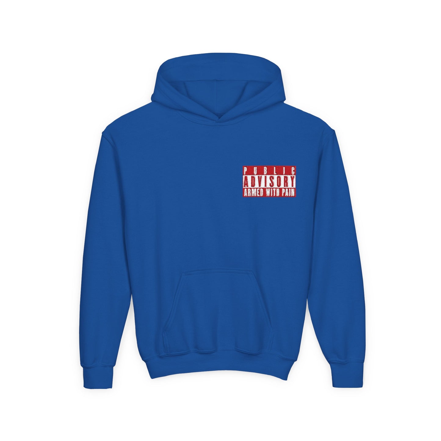 Armed With Pain “Public Advisory” Kids Hoodie