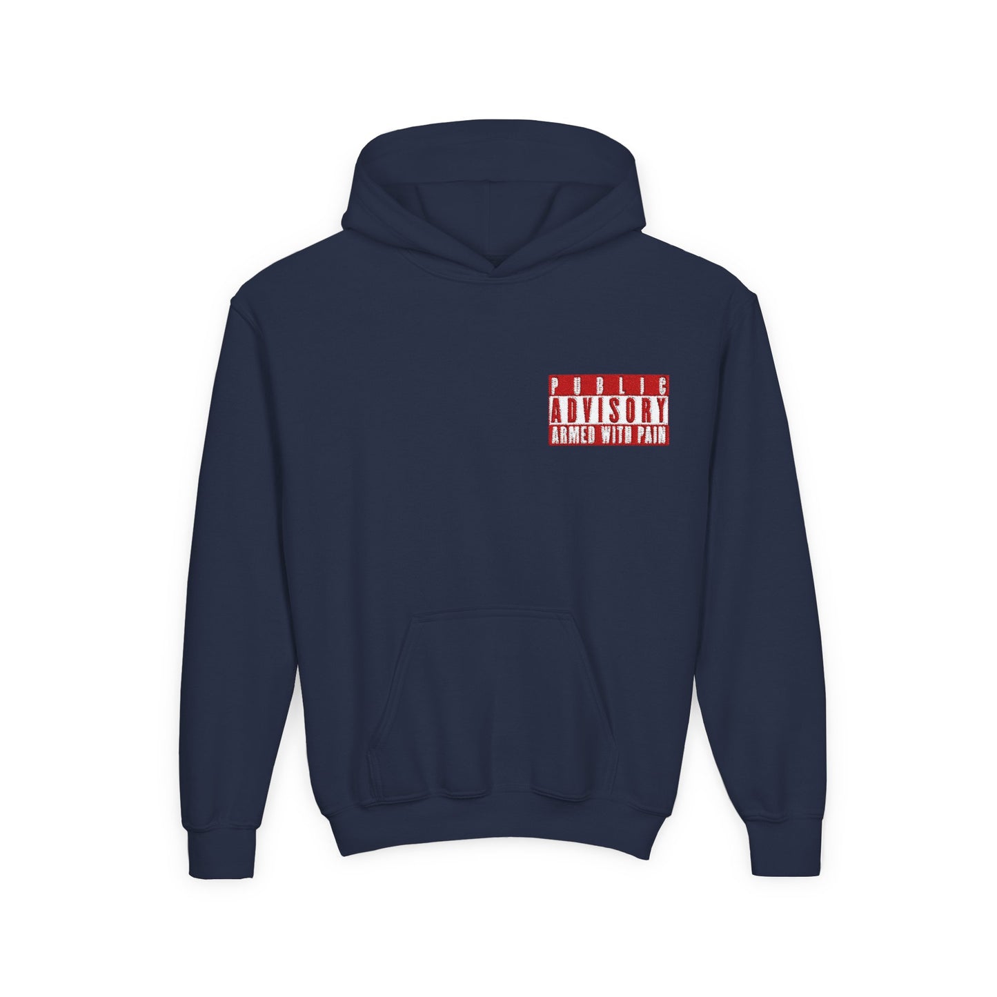 Armed With Pain “Public Advisory” Kids Hoodie