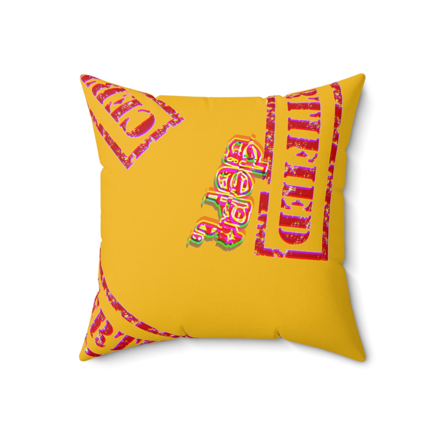 Certified “Certified” Faux Suede Pillow