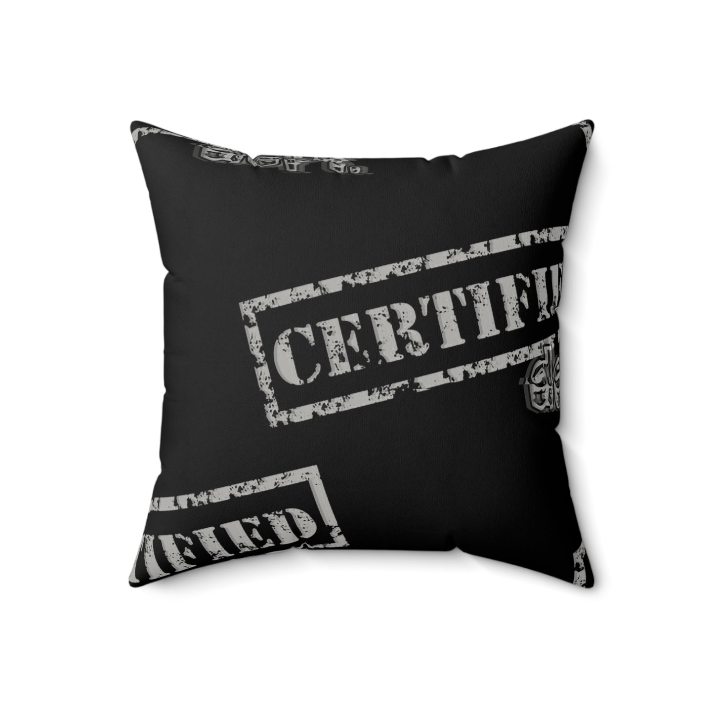 Certified Dept. “Therefore” Faux Suede Pillow