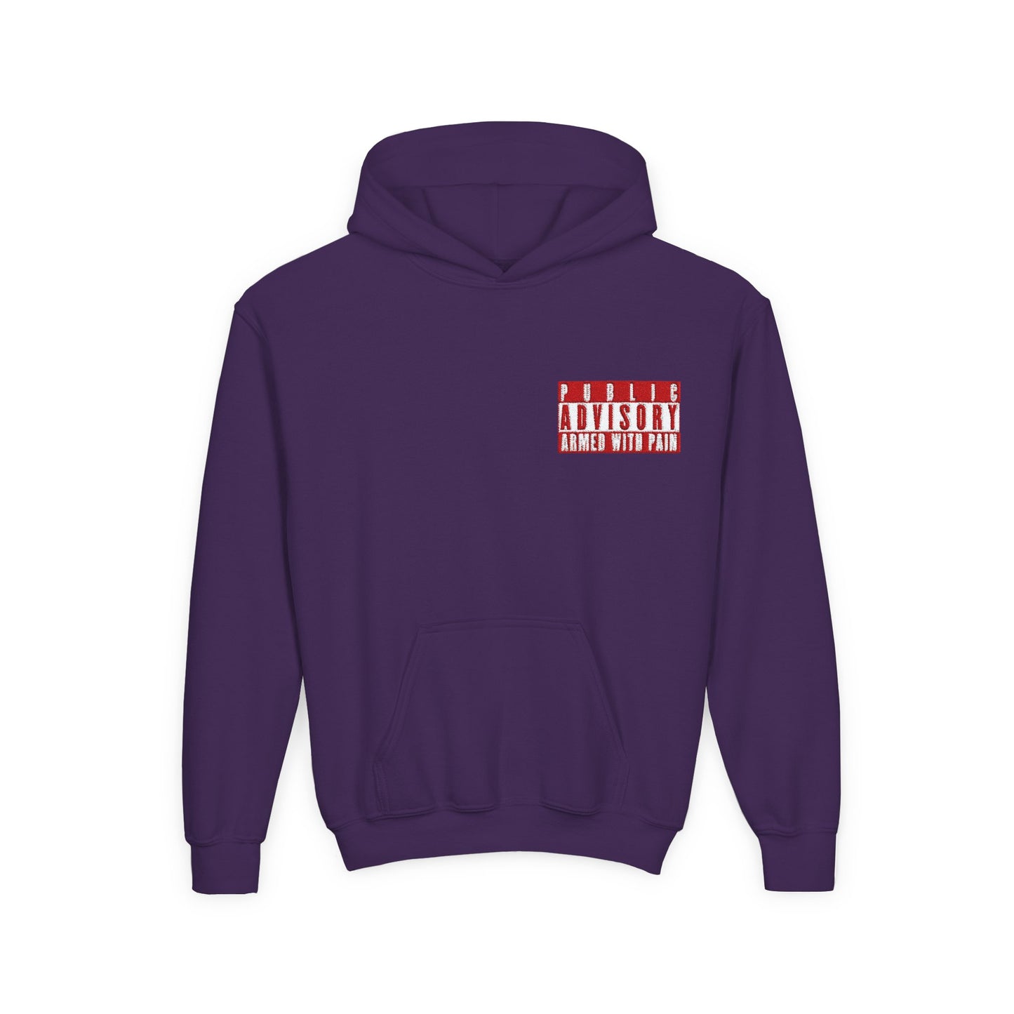 Armed With Pain “Public Advisory” Kids Hoodie