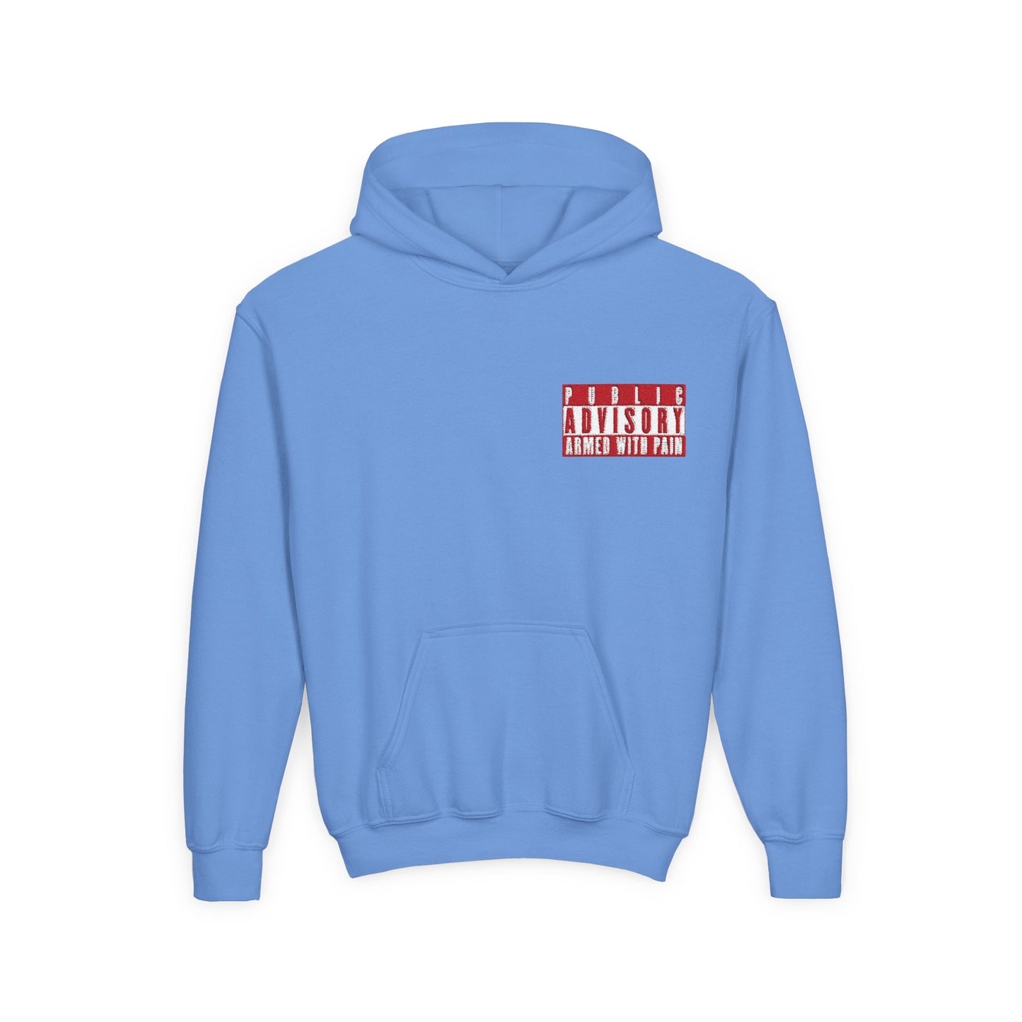 Armed With Pain “Public Advisory” Kids Hoodie
