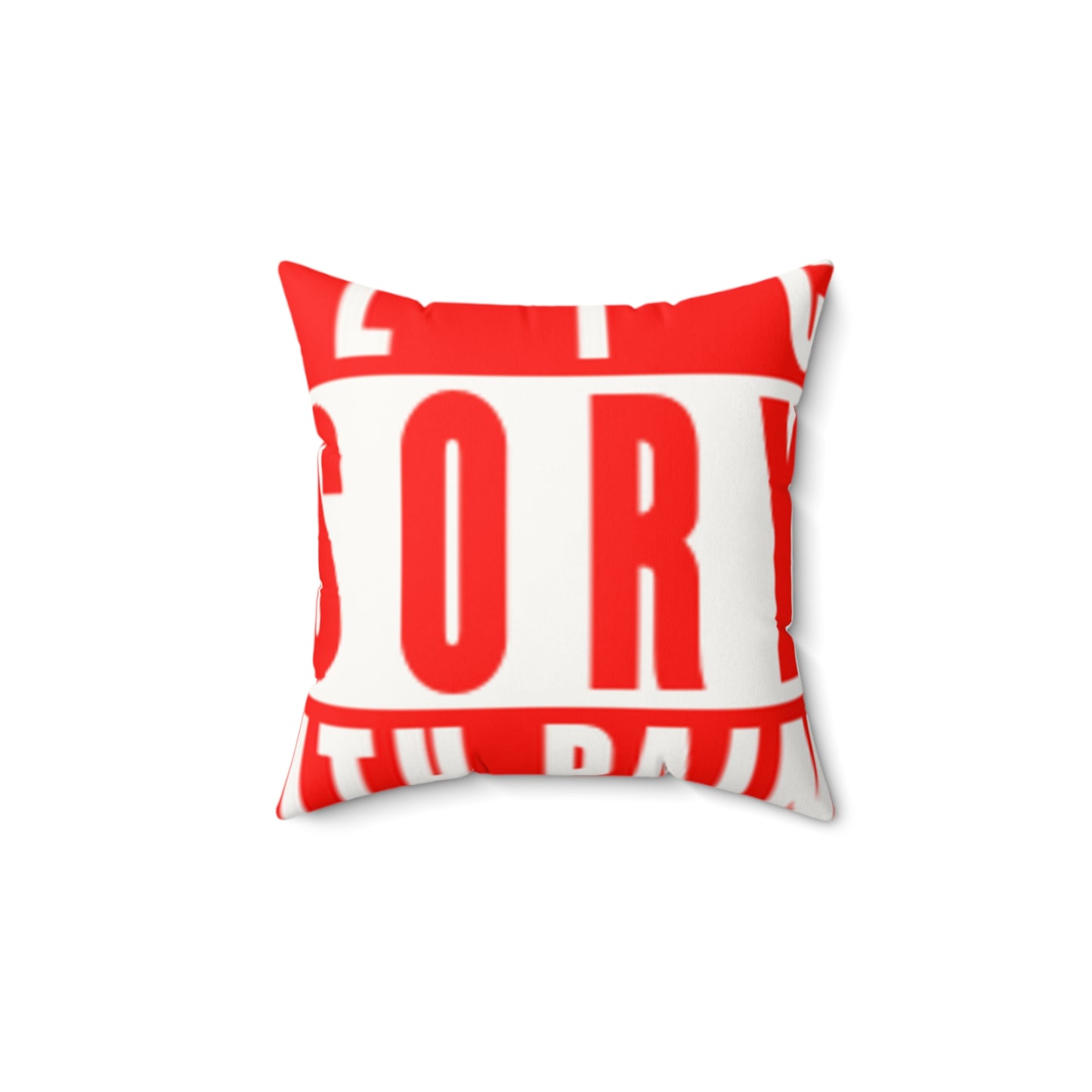 Armed With Pain “Public Advisory” Faux Suede Pillow