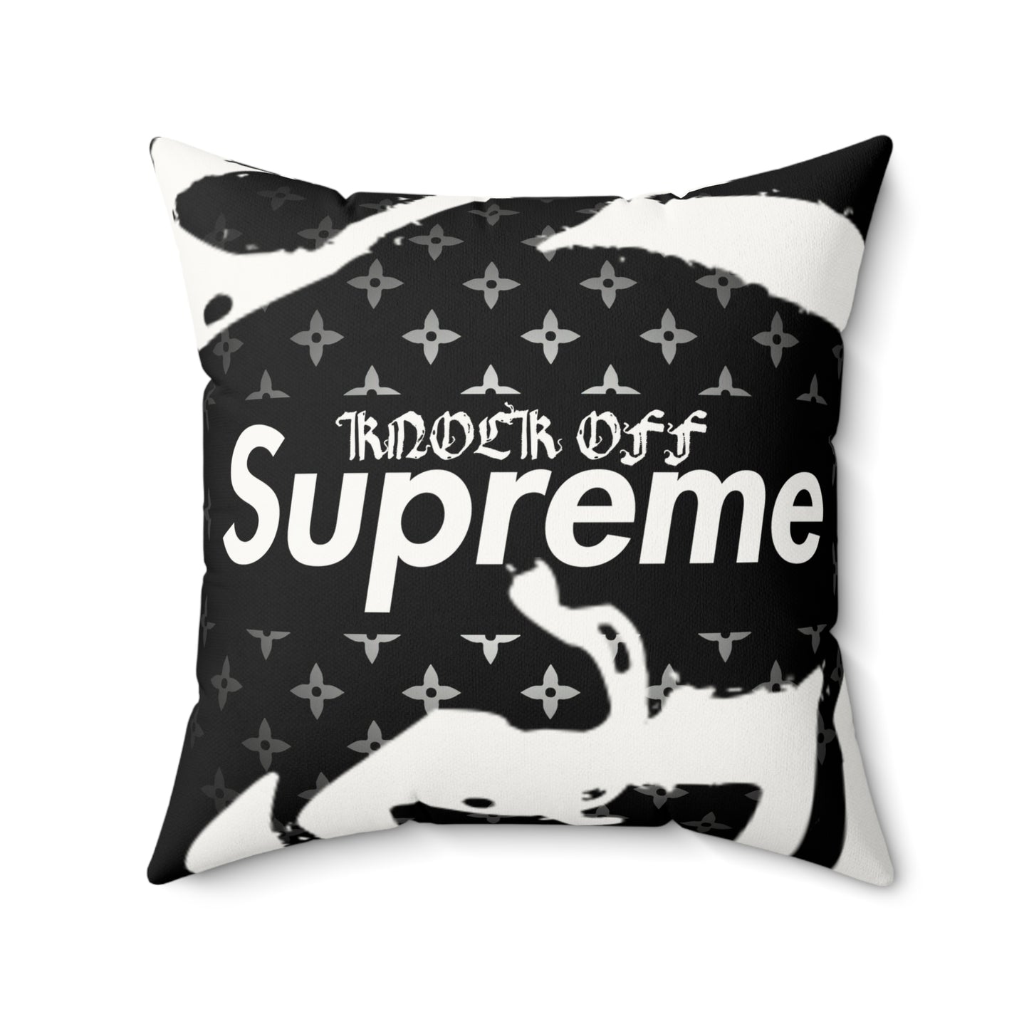 KNOCK OFF “Overruled Supreme” Faux Suede Pillow