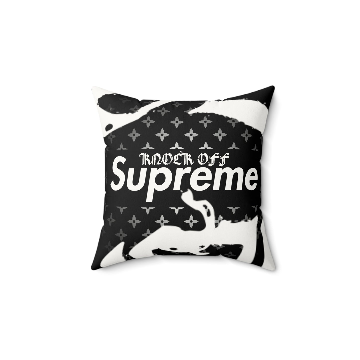 KNOCK OFF “Overruled Supreme” Faux Suede Pillow