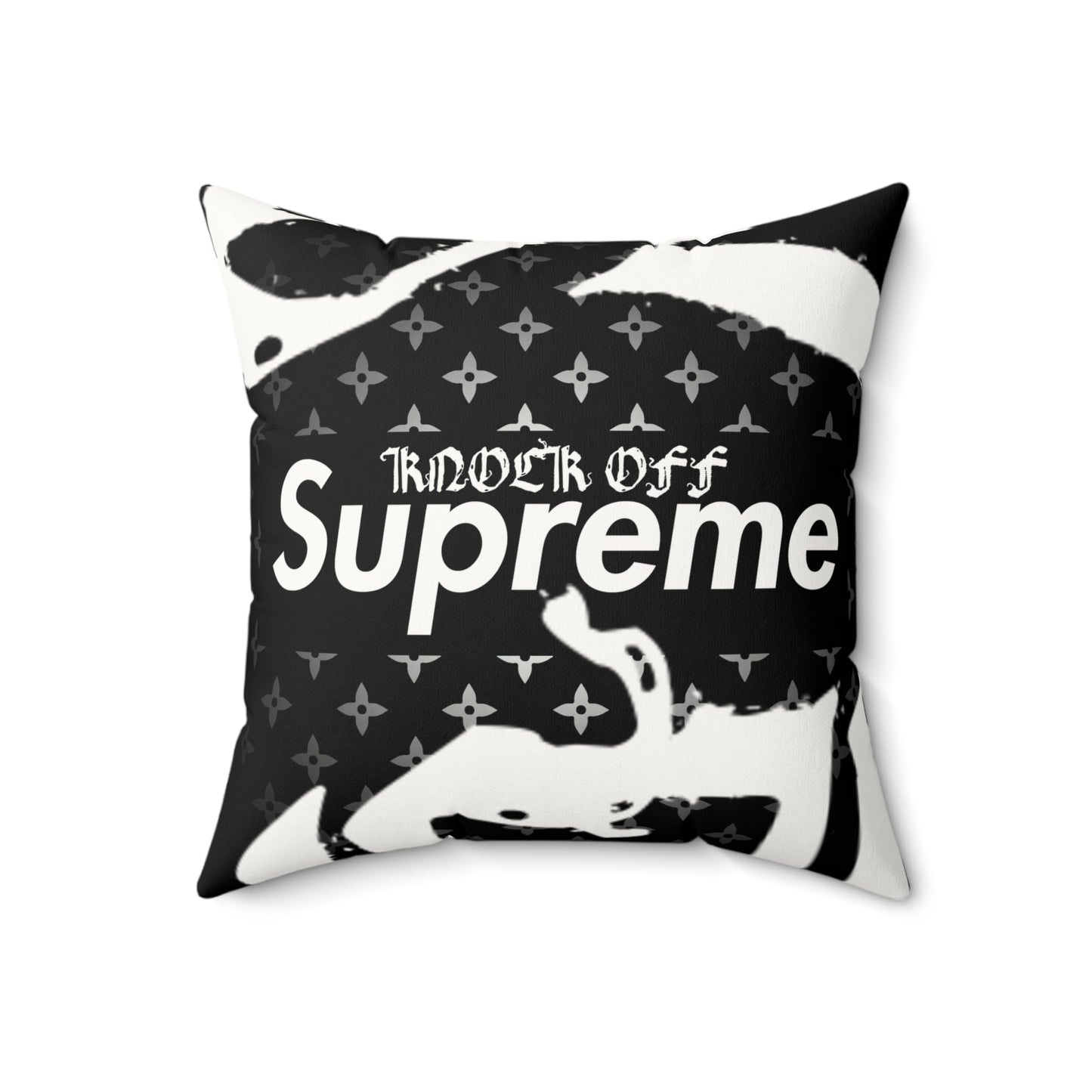 KNOCK OFF “Overruled Supreme” Faux Suede Pillow