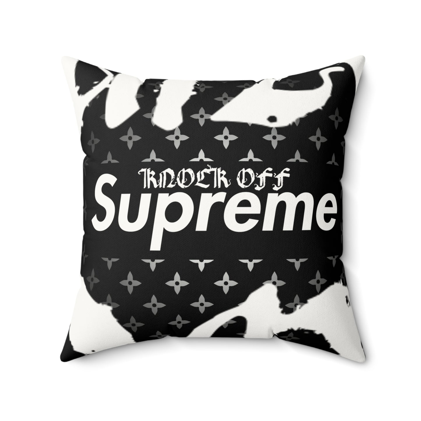 KNOCK OFF “Overruled Supreme” Faux Suede Pillow