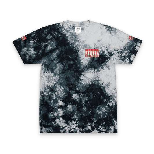 Armed With Pain “Public Advisory” Oversized Tie-Dye T-Shirt (Embroidery)
