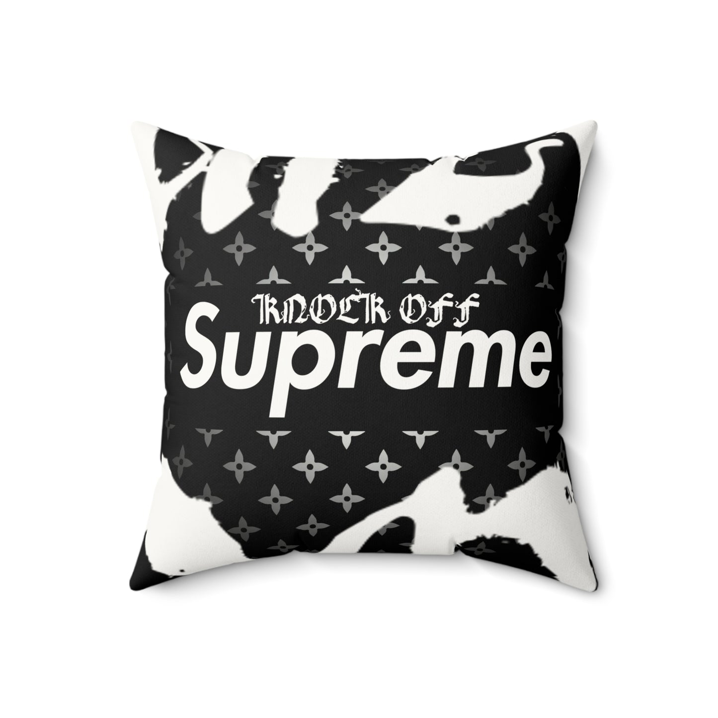 KNOCK OFF “Overruled Supreme” Faux Suede Pillow