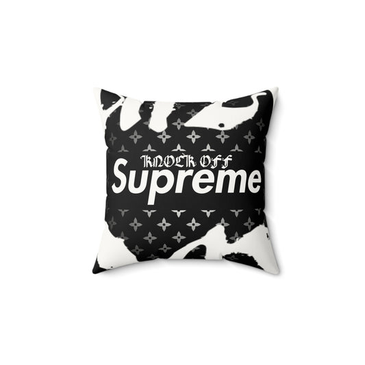 KNOCK OFF “Overruled Supreme” Faux Suede Pillow