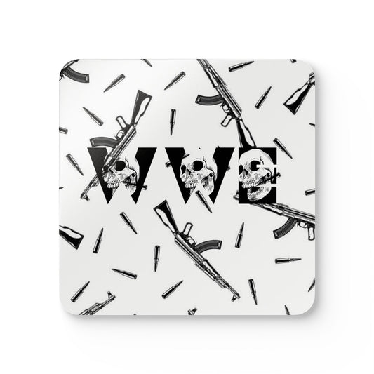 War With Everybody "Loaded With Truth" Corkwood Coaster Set