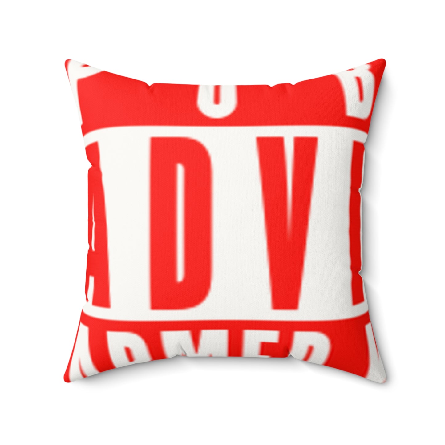 Armed With Pain “Public Advisory” Faux Suede Pillow