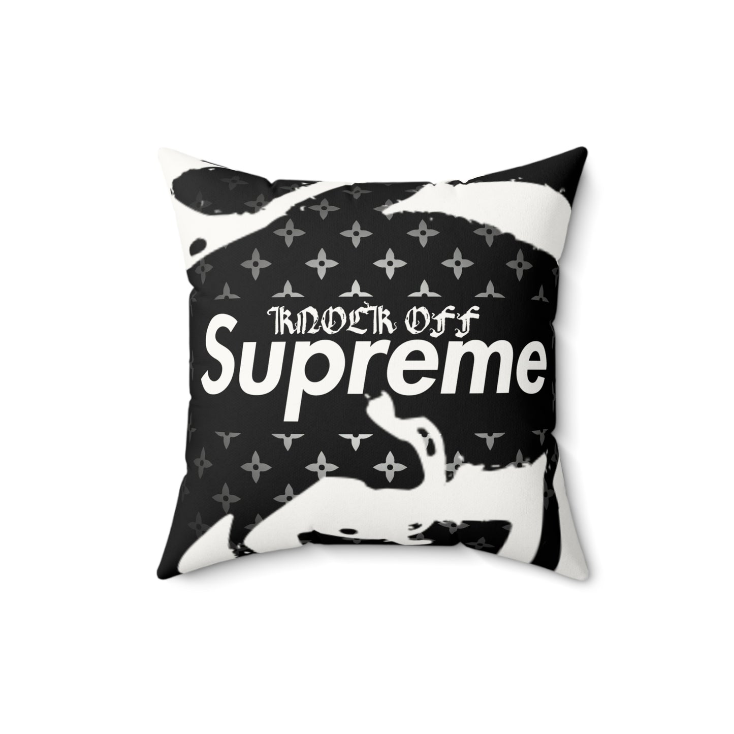 KNOCK OFF “Overruled Supreme” Faux Suede Pillow