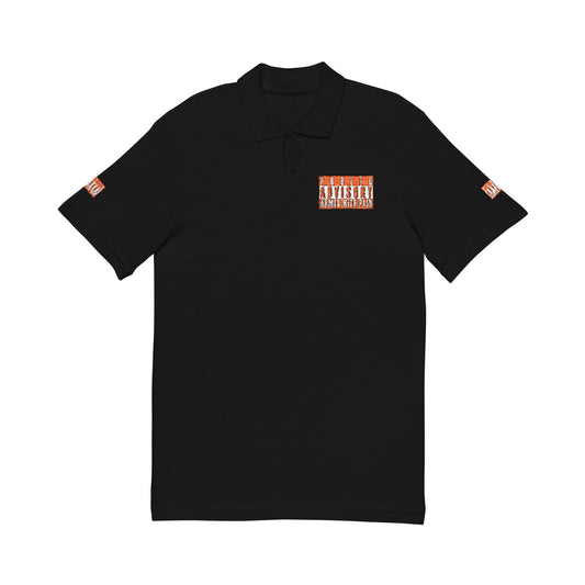 Armed With Pain “Public Advisory” 
Polo Shirt
