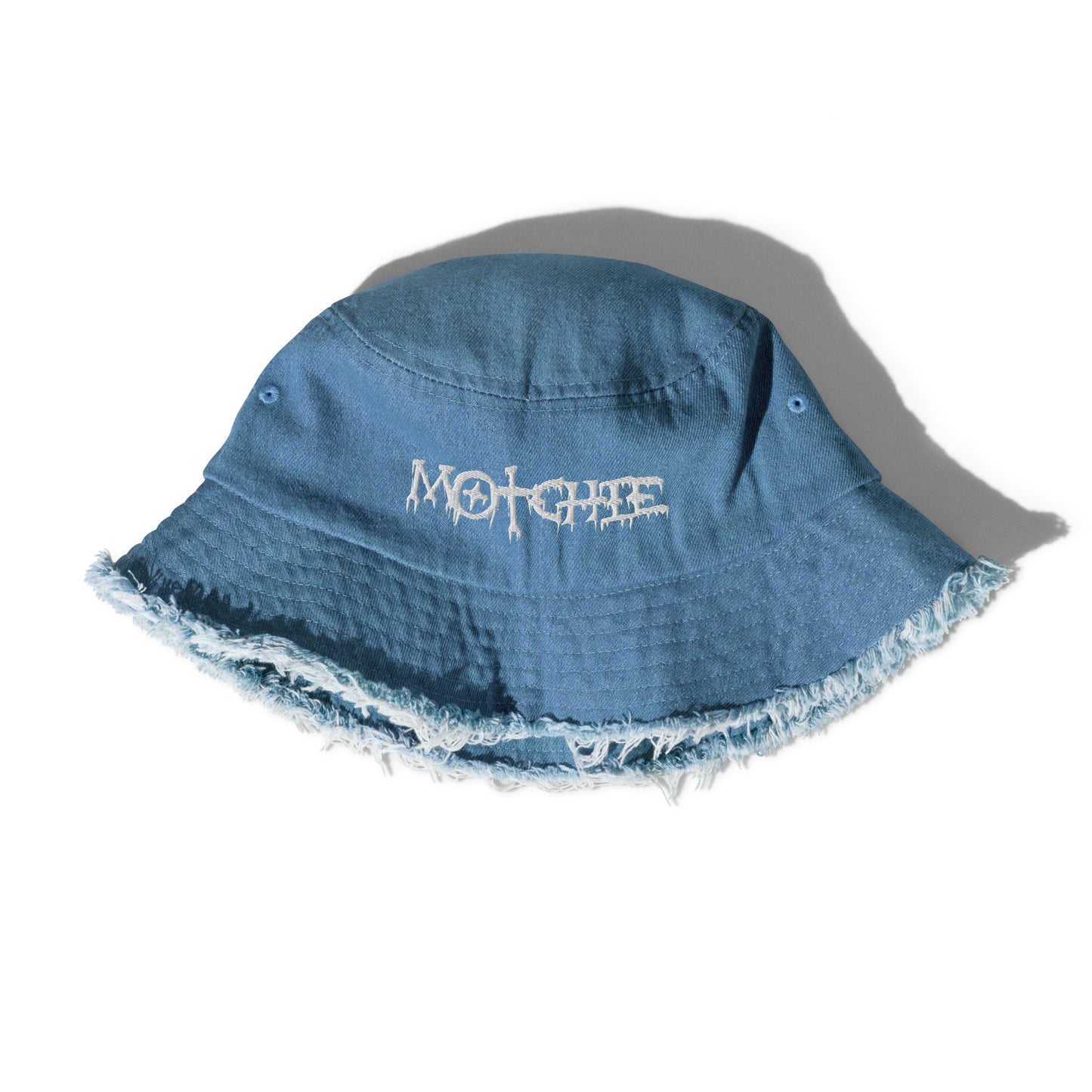 MOTCHIE DISTRESSED DENIM BUCKET HAT